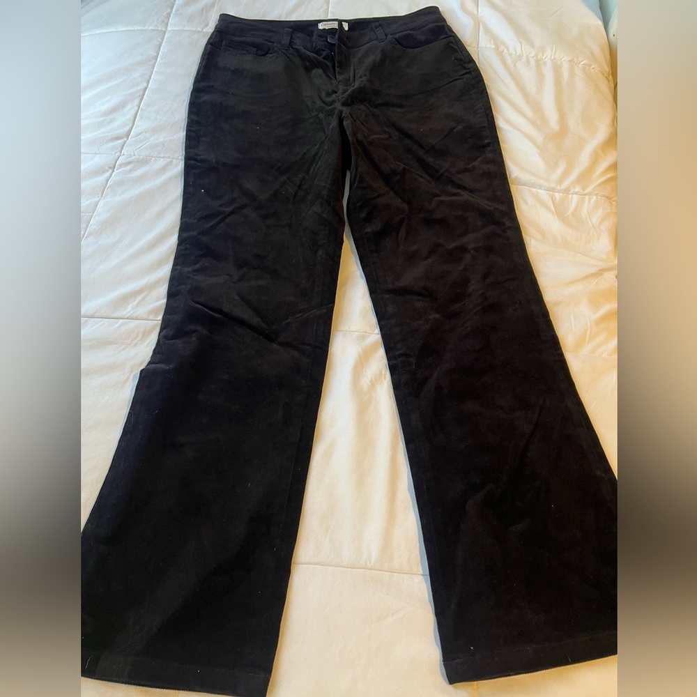 Coldwater Creek velvet black pants Natural Fit Petite